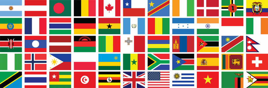 flags of 55 countries